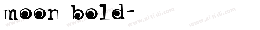 moon bold字体转换